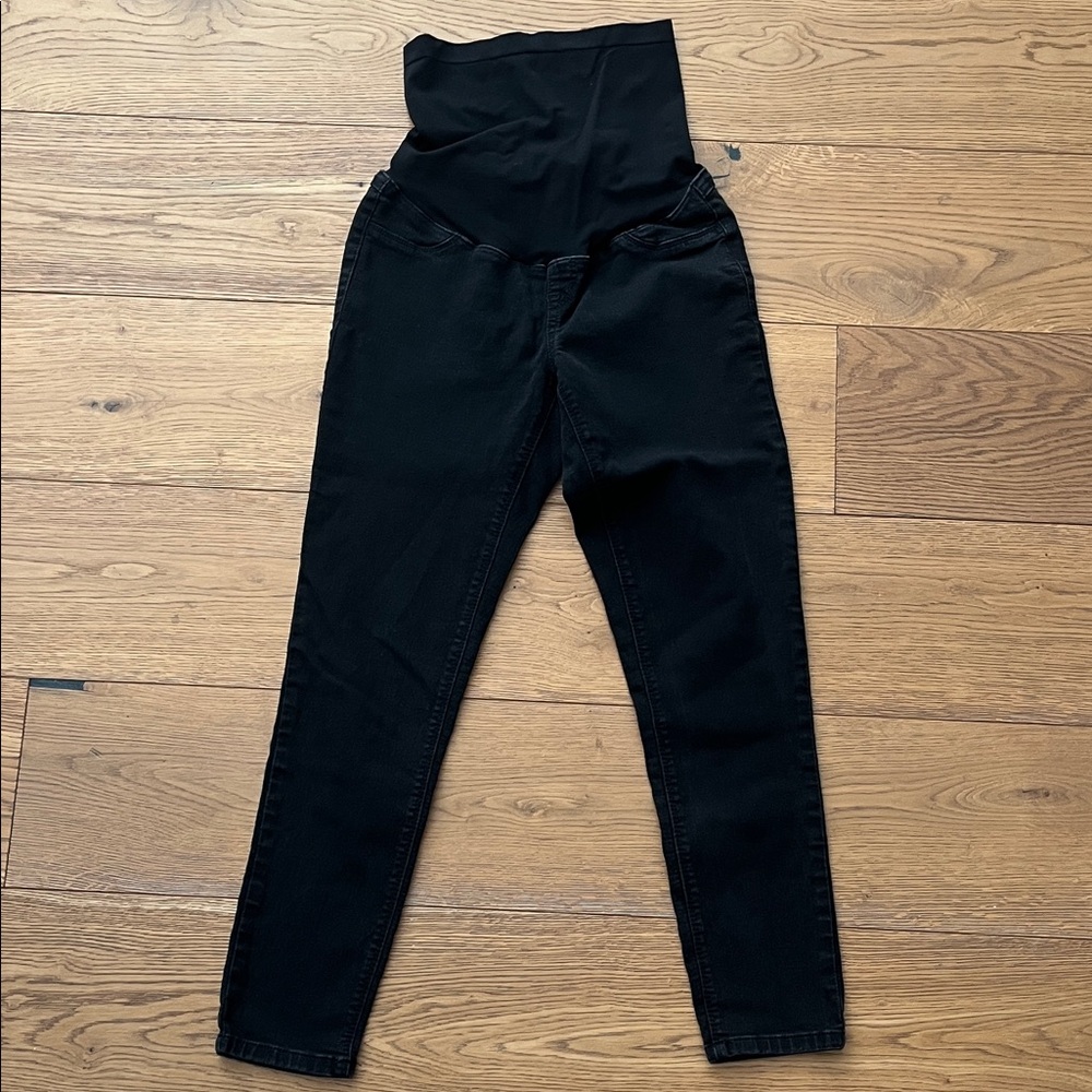 Black maternity stretchy skinny jeans size 29